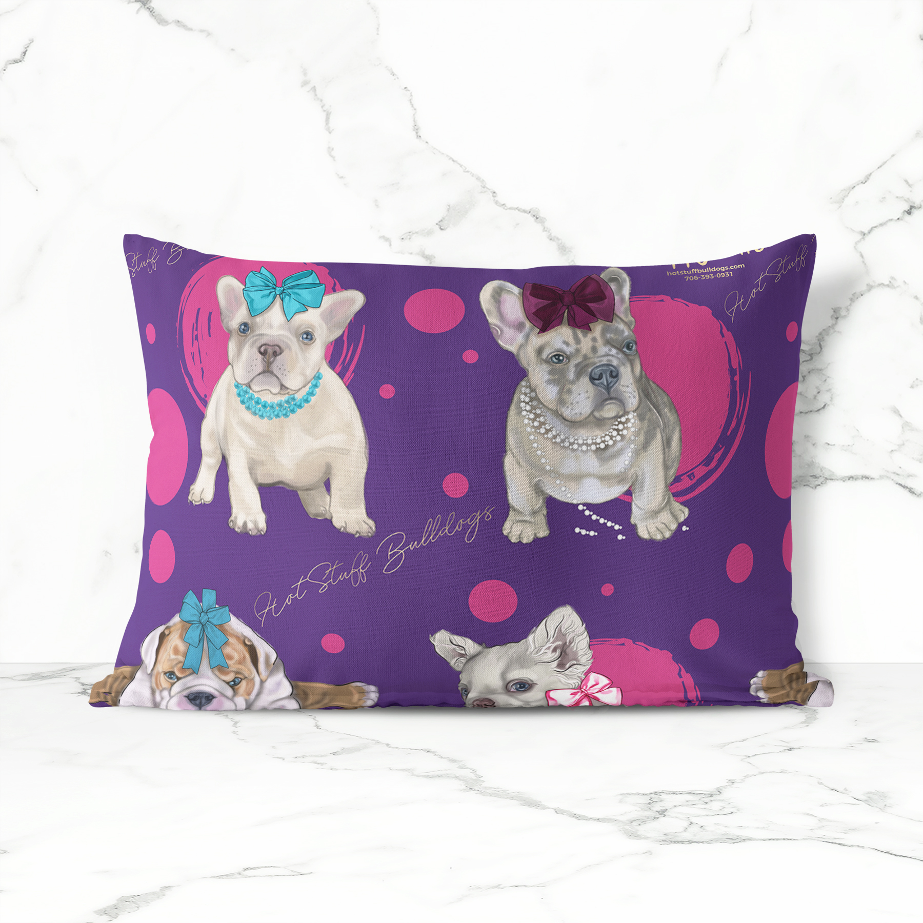 French bulldogs illustration 